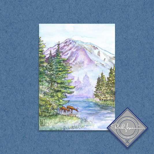 Mountain Lake - Card